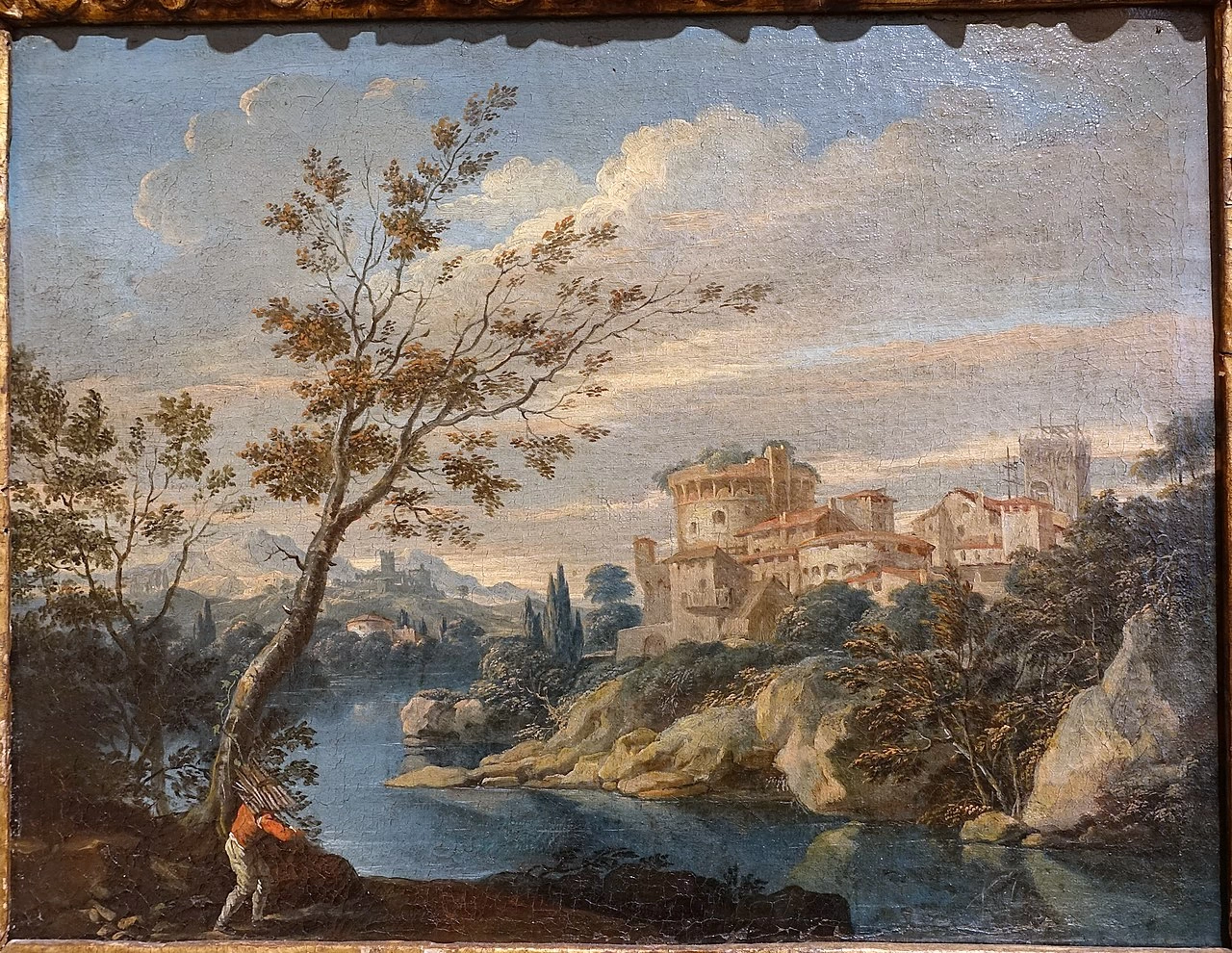 Un paesaggio fluviale con una figura, di Marco Ricci, 1710 - Blanton Museum of Art, Austin